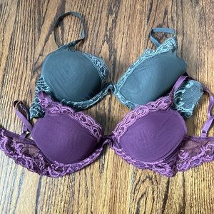 2-pack! Natori 34B Feathers Underwire Contours Bras
